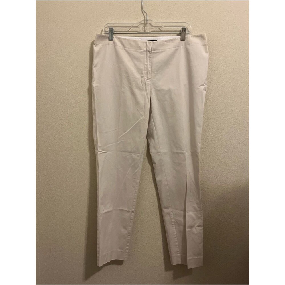 Lafayette 148 New York Cream Straight Dress Pants